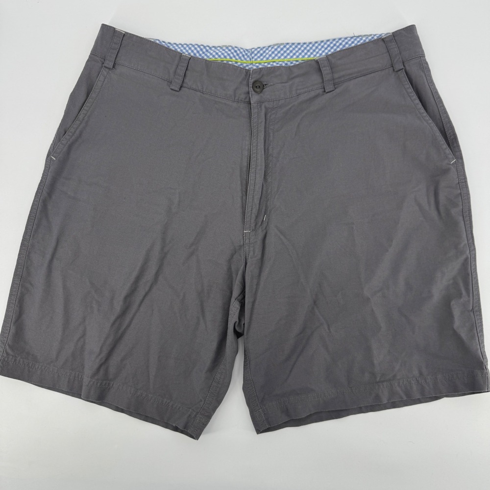 Tasc Performance Mens Shorts Size 38 Gray Organic Cotton Bamboo Stretch Casual